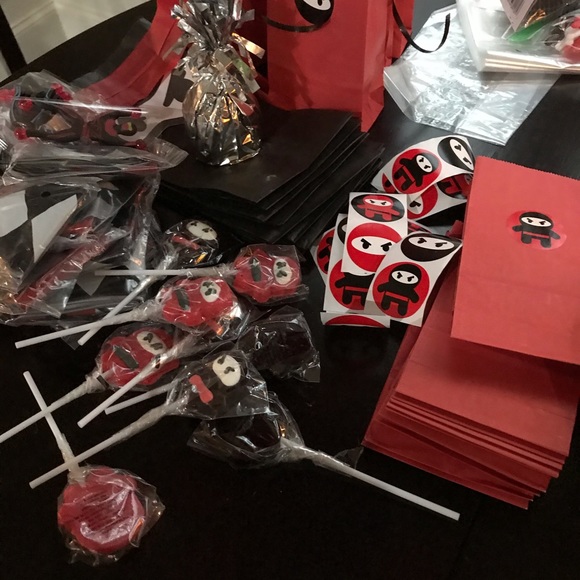 Ninja Birthday Party - red and black color scheme - Picture 8 of 8